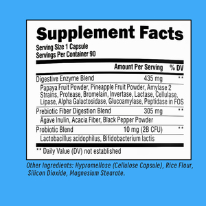 Factory Supply Digestive Enzyme Capsules Effectiveness for Digestion Gut Balance Support Probiotic Prebiotic Blend Capsules - Product Image 2