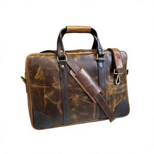 Sac messager pour ordinateur portable en cuir véritable B S International, style simple, fermeture à poignée, grande capacité, imperméable - Product Image 2