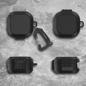 Fundas protectoras para auriculares con armadura de patrón de fibra de carbono con gancho para <span class=keywords><strong>Samsung</strong></span> <span class=keywords><strong>Galaxy</strong></span> <span class=keywords><strong>Buds</strong></span> <span class=keywords><strong>2</strong></span> <span class=keywords><strong>Pro</strong></span> - Product Image 5