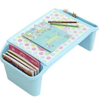 Bed folding laptop lazy table home portable lazy desk student light plastic small table Plastic children's study table