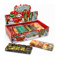 Jouet Squishy Barre de Chocolat de Noël en PU à Rebond Lent, Anti-Stress, Jouet à Presser, Cadeau de Noël pour Enfants et Adultes