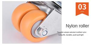 Doppel rad 2 Zoll Nylon Rollen Hochleistungs-Dreh möbel bewegliche Räder für Stuhl und gewerbliche Ausrüstung - Product Image 5