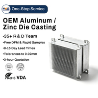 Servicio de Fundición a Presión de Aluminio ADC12, Disipador de Calor de Aluminio de Una Pieza, Fundición de Precisión, Se Acepta OEM