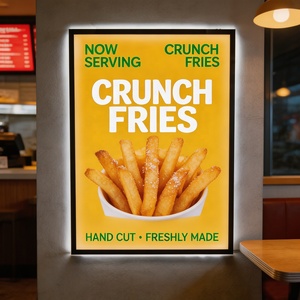 Free Design Custom Logo Outdoor Hanging Light Box Acrylic Ultra Thin LED Lightbox Sign for Shop Wall Decor - Product Image 1