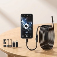Endoscope USB-C/Lightning YP-105 Mini 1440P H.265 avec caméra CMOS flexible de 5 m, personnalisable, garantie 1 an, LED IP67 - Vente en gros