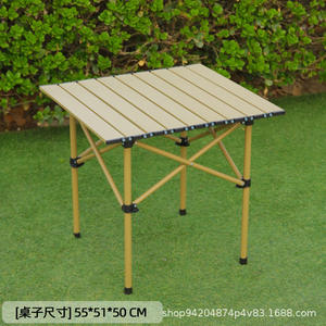 Autre table pliante 55x51x50cm en alliage d'aluminium, 4 places, pour camping et pique-nique en extérieur - Product Image 3