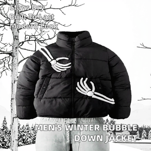 Blouson d'hiver personnalisé pour homme, col rabattu, fermeture éclair, imperméable, respirant, rembourrage en coton, non tissé, devant, style urbain - Product Image 2