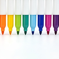 Mini marqueur effaçable à sec, lot de 12 couleurs, pointe fine, personnalisation du logo OEM possible