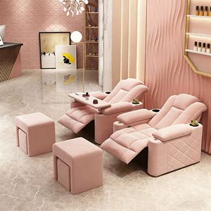 Sillón Moderno para Salón de Uñas y Pestañas, Silla de Pedicura, Sillón Reclinable para Tatuajes, Sillón Multifuncional con Baño de Pies Eléctrico y Masaje - Product Image 5