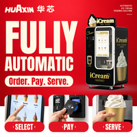 Distributeur automatique de glaces molles professionnel, 59 saveurs personnalisables, paiement NFC et QR pour les attractions touristiques