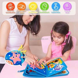 Libro Sensorial de Fieltro Montessori con Diseño de Mundo Submarino, Libro de Actividades de Tela Suave para Niños Pequeños, Tablero de Actividades de Fieltro para Habilidades Básicas - Product Image 5
