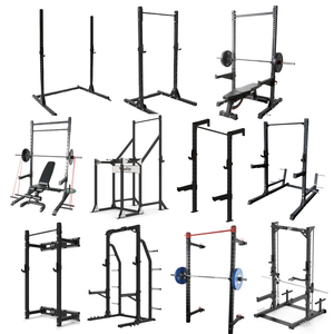 VIGFIT Station de musculation professionnelle en acier de 3 mm d'épaisseur, support de squat et demi-rack de musculation pour centre de fitness - Product Image 6
