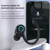 Écouteurs sans fil S10 BT 5.3 avec micro, oreillette intra-auriculaire unique, étanche, pour le sport, kit mains libres
