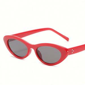 Gafas de Sol Retro Personalizadas 2021 para Mujer, con Remaches, Estilo Ojo de Gato, UV400, Ovaladas Pequeñas - Product Image 4