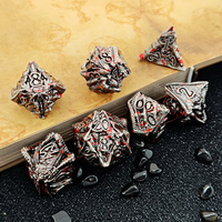 7 en relief 3D métal Dragon Combo ensemble dés RPG Cthulhu jeu de société jouet accessoire dés mdn métal solide dés ensemble