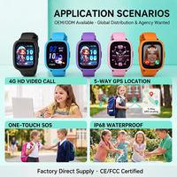Jam Tangan Pintar Anak 4G Baru dengan GPS Tracker, Obrolan Suara, Geofence, Alarm Anti-Hilang, Kompatibel dengan Sistem IOS dan Android