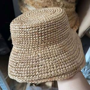 Custom Summer Fashion Dress Hand Crochet Raffia Straw Bucket <b>Hat</b> Kids Children Size Beach Sun <b>Hat</b> with Shells - Product Image 1