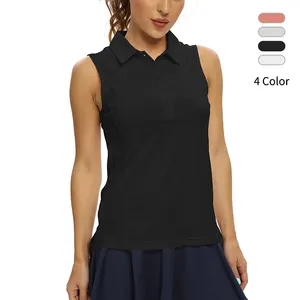 Polo de golf pour femme sensation de sport agréable parfait pour tous les polos sans manches pour femme en polyester 100% extérieur et intérieur