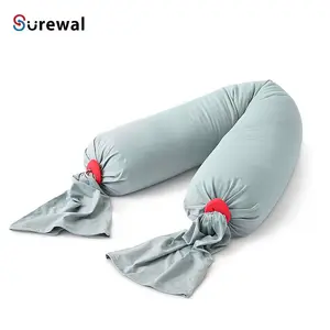 SUREWALHOME High Quality Breathable And Folded Pregnancy Sleeping Long Pillow Portable Maternity Body Pillow