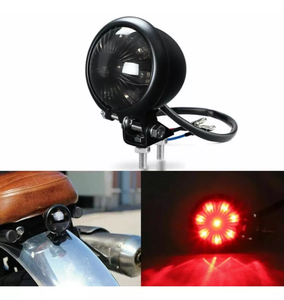 אור אחורי אוניברסלי 12V אדום <span class=keywords><strong>LED</strong></span> לאופנוע, אור בלם, איתות, אור לייזר לנהיגה, אור ערפל לאופנוע, ATV וקטנוע - Product Image 5