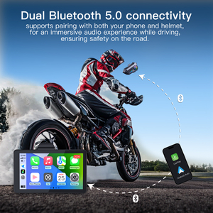 Carabc xe máy Carplay <span class=keywords><strong>GPS</strong></span> <span class=keywords><strong>navigation</strong></span> màn hình với 6 inch không thấm nước IP68 Dashcam máy ảnh Moto Android tự động hiển thị cảm ứng - Product Image 3