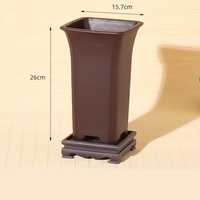 Pot de plantation d'orchidées en plastique carré classique de 15.5cm * 26cm