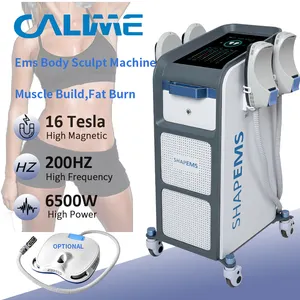 2024 Ems Body Sculpt Machine 16 Tesla 6500W 4 Mango Cojín pélvico Construcción muscular Estimular la pérdida de grasa Quemar Forma delgada Emslim Neo