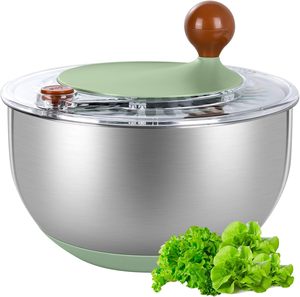 Hot Sale Kitchen Multifunctional Dry <b>Salad</b> Mixer Lettuce Vegetable Fruit <b>Salad</b> Spinner Stainless Steel - Product Image 1