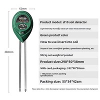 Testeur d'humidité du sol et de pH multifonction 3-en-1 pour l'horticulture ST-10 personnalisable
