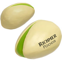 Balles anti-stress en pistache avec logo personnalisé, jouet sensoriel en mousse souple pour soulager l'anxiété, cadeau promotionnel, nouveauté
