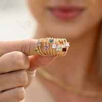 Bagues en argent sterling torsadé pour femmes, bijoux faits à la main, bling cz, prix abordable Gemnel