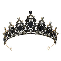 Diadèmes vintage en strass colorés et élégants, forme de pagode romantique, accessoires pour cheveux féminins, diadème de mariage personnalisable en argent
