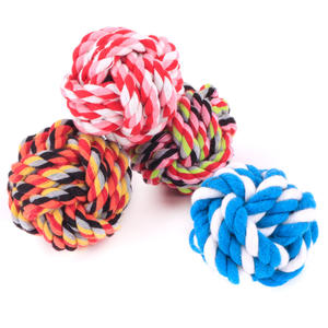 Giocattoli colorati per cani palle di cotone resistente cane giocattolo interattivo per animali domestici - Product Image 2