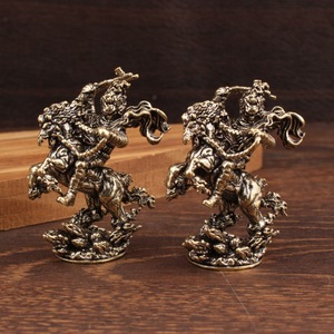 Figura Decorativa de Latón del Rey Mono Montando a Caballo, Adorno para Mesa, Decoración para el Hogar - Product Image 3