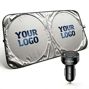 Wholesale Custom Logo Printed Cheap Sun <b>Shade</b> for Promotional Business Gift Foldable Front Windshield Uv Car Sunshade Cover - Product Image 1