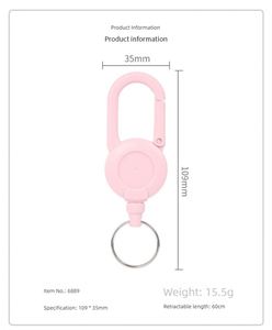 Custom Logo Promotion Latest Practical <b>Elastic</b> Pull <b>Cord</b> Keyholder Ring Extended Length & AntiLoss Design for Everyday Carry - Product Image 3