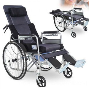 Fauteuil roulant manuel KS entièrement inclinable, pliable, léger, avec fonction toilette, pour personnes âgées, aide à la mobilité - Product Image 4