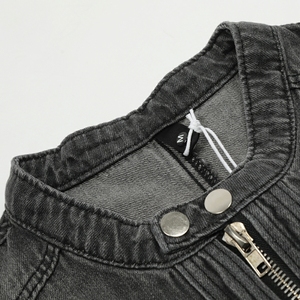 Low Moq Custom New Men's Cropped <strong>Denim</strong> Jacket Fashion Designer <strong>Denim</strong> 100% Cotton ODM Men's <strong>Denim</strong> Vintage Black Jackets - Product Image 3