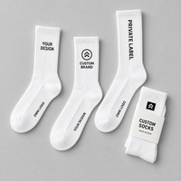 Chaussettes pour hommes personnalisées de haute qualité, chaussettes en coton unisexes avec logo personnalisé, chaussettes de mode streetwear avec votre propre design personnalisé