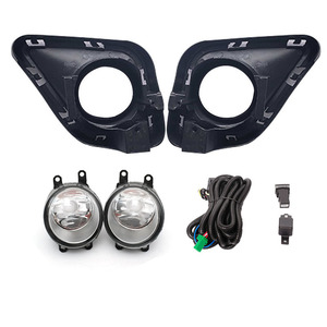 Conjunto de luces antiniebla delanteras Haowei con ojos de ángel LED para Toyota Ractis 2010-2014 con marcos y kit de cableado. - Product Image 1