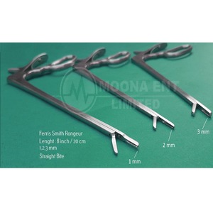 Juego de Rongeurs Ferris Smith de 3 Piezas, Punta Ascendente de 45 Grados, 8 Pulgadas, Acero Inoxidable, Instrumentos Quirúrgicos, Tamaños 1mm, 2mm, 3mm, Neuroquirúrgico - Product Image 4