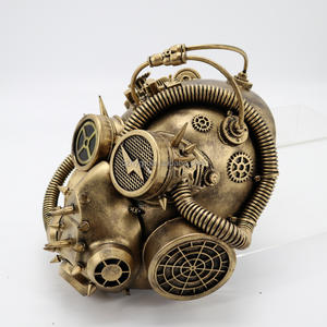 Steampunk Cyberpunk Masque à gaz robot intégral Plaqué or argent Hip-Hop Halloween Dance Parties Costumes d'horreur Matière plastique - Product Image 4