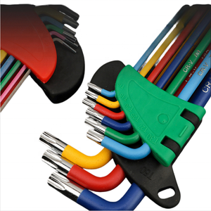 Lot de 9 clés Allen en acier recouvert de plastique coloré en forme de L, à embout long/rond, pour réparation automobile et machines – Vente chaude usine - Product Image 5