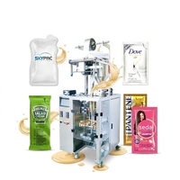 Machine d'emballage VFFS entièrement automatique pour sachets de liquides de forme irrégulière et spéciale, mini-pochettes de 5 ml et 10 ml pour shampoing, lotion, crème
