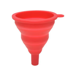 Yonci funil telescópico de silicone portátil, dobrável, para uso doméstico, mini funil dobrável de silicone - Product Image 4