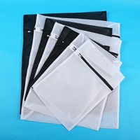 Sacs à linge en filet de tissu réutilisables pour hôtel, maison, voyage, vente chaude, noir, filet raffiné, différentes tailles