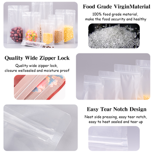 Bolsa de Plástico Transparente con Cierre Ziplock Personalizada de Grado Alimenticio, con Impresión Personalizada y Base Plana - Product Image 6
