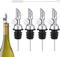 Becs verseurs en acier inoxydable pour bouteilles d'alcool, distributeurs automatiques à bascule pour verser des liquides, de l'huile, du vin