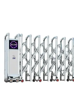 Toàn màn hình thiết kế tự động có thể thu vào trượt hàng rào cổng với trackless và động cơ mở thép an ninh cửa Thiết kế đồ họa - Product Image 3