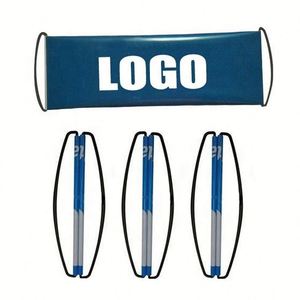 Custom Handheld Scrolling Banner-Retractable Sports Fan Flag with <b>Pole</b> for Promotional Events,Games &Advertising,Portable Design - Product Image 1
